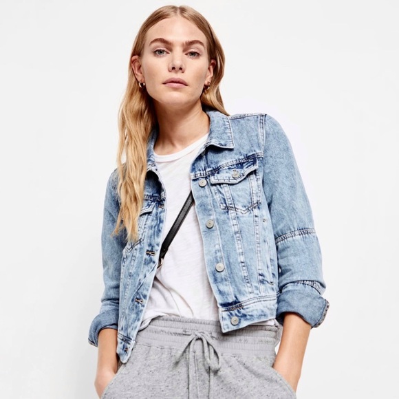 Free People Jackets & Blazers - Free People Rumors Denim Jacket Light Indigo Medium